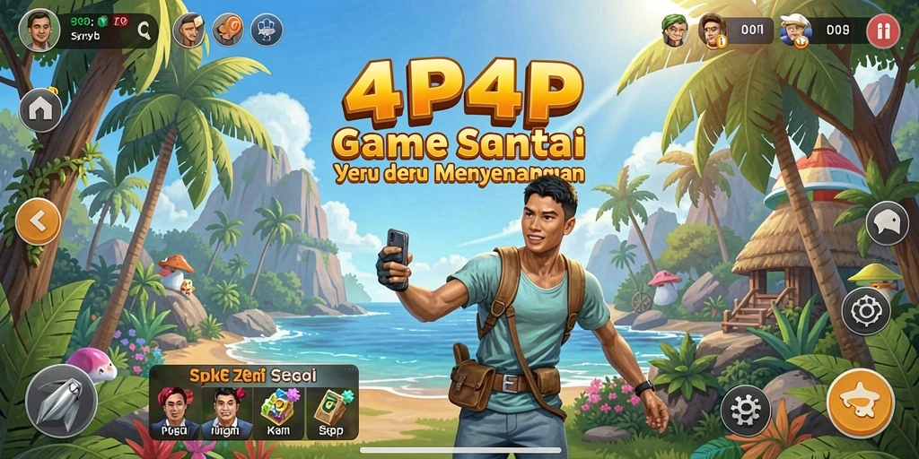 Tampilan gameplay 4P4P dengan tantangan seru dan grafis menarik.