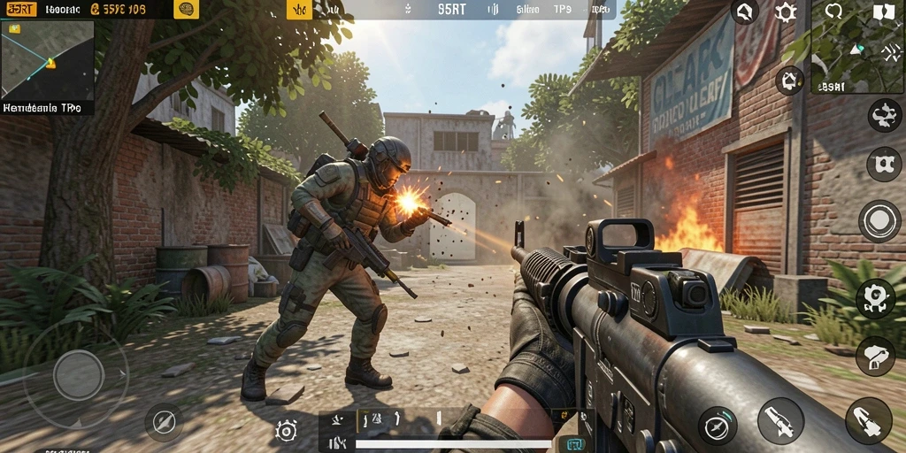 Tangkapan layar utama dari gameplay TPS yang seru dan mendebarkan.