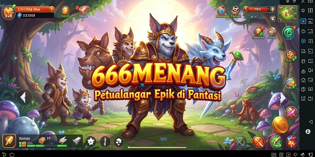 Screenshot gameplay RPG dari 666MENANG yang menampilkan pertarungan seru.