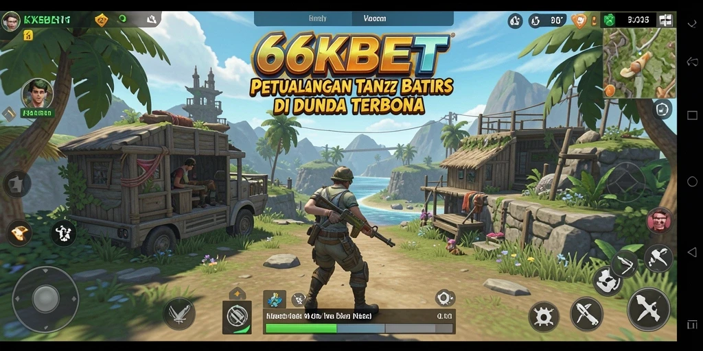 Screenshot gameplay 66KBET yang menampilkan eksplorasi dunia terbuka.