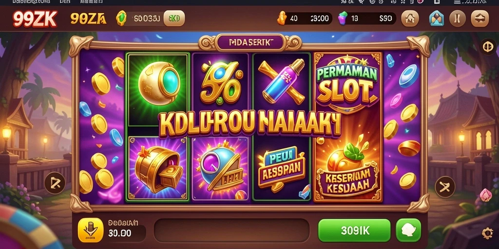 Tampilan warna-warni gameplay Slot yang menarik di 99ZK.