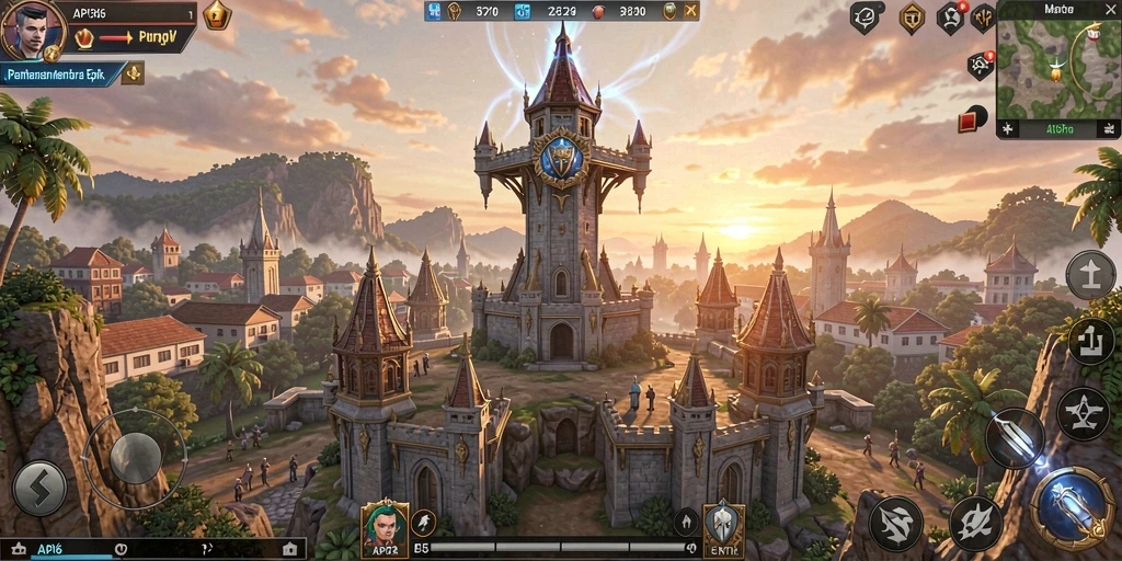 Tampilan gameplay Tower Defense yang seru di API36 dengan menara dan musuh yang menarik.