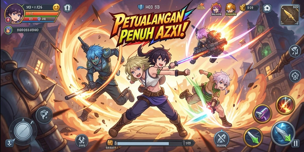 Tampilan gameplay H03 yang mendebarkan dan penuh aksi.