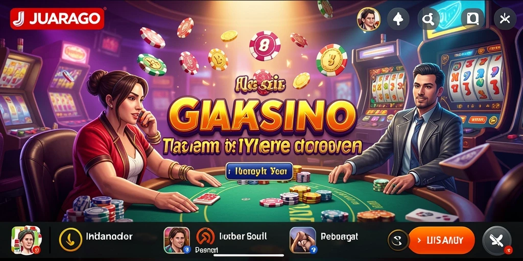 Screenshot gameplay JUARAGO yang menampilkan keseruan permainan kasino.