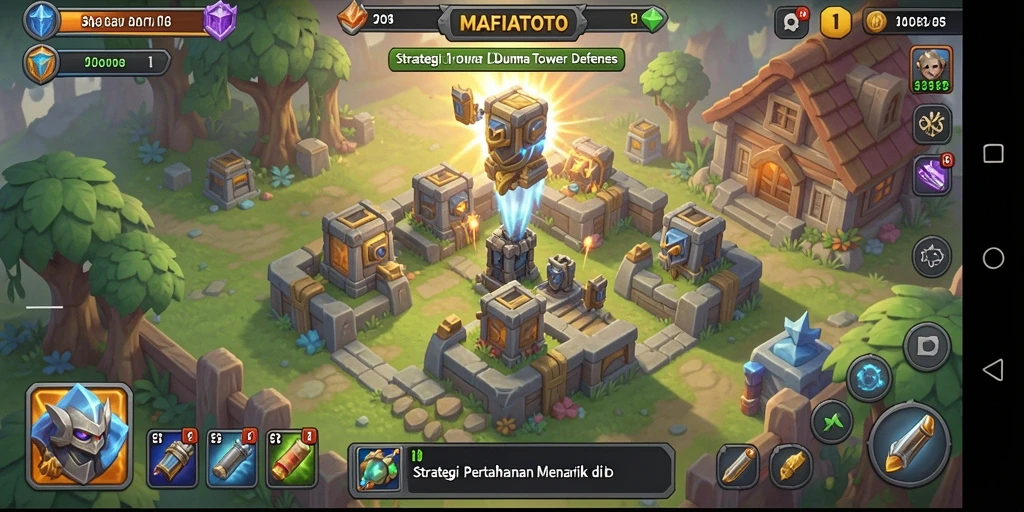 Tampilan gameplay <strong>MAFIATOTO</strong> yang menegangkan dan strategi Tower Defense yang menantang.