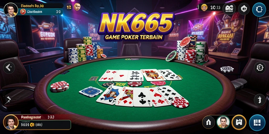 Tampilan screenshot NK666 dengan gameplay Poker yang menarik.