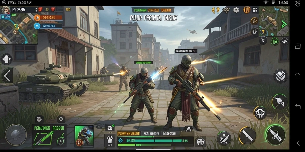 Tampilan gameplay PK95 yang intens dan penuh strategi.