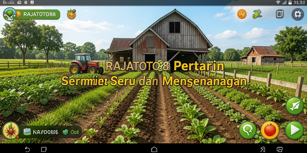 Tampilan menarik gameplay RAJATOTO88 saat bertani.