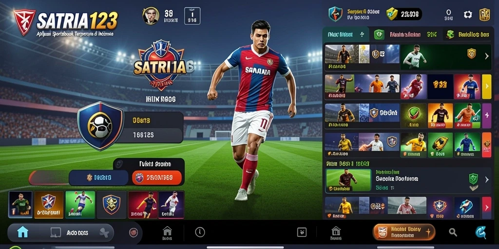 Screenshot utama SATRIA123 yang menampilkan suasana taruhan olahraga.