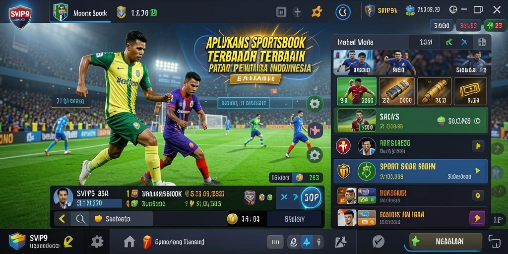 Tampilan antarmuka menarik dari gameplay Sportsbook di SVIP9.