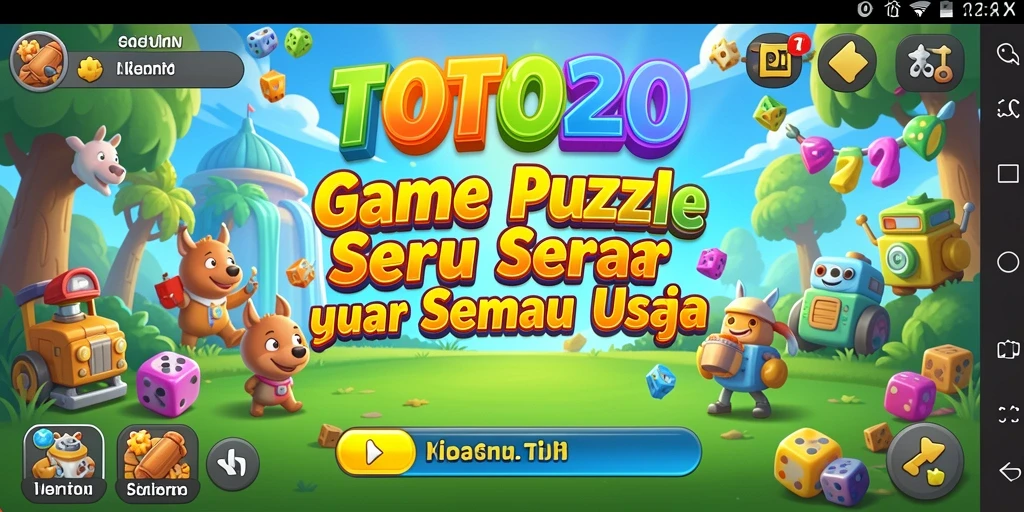 Screenshot TOTO20 menampilkan gameplay puzzle yang menarik.