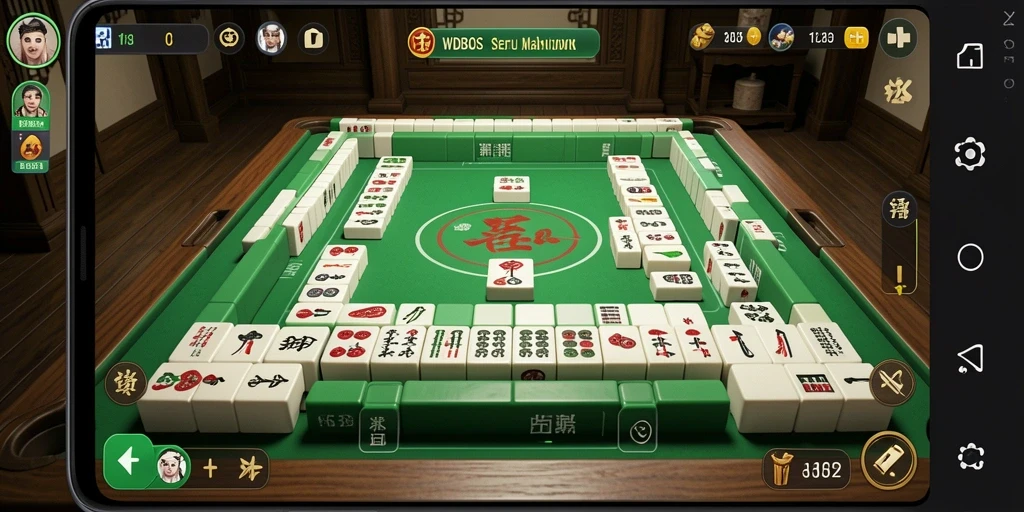 Screenshot utama WDBOS menampilkan permainan Mahjong yang seru.