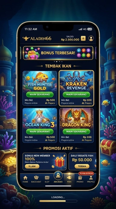 Tampilan antarmuka aladin66 yang menarik dan mudah digunakan.